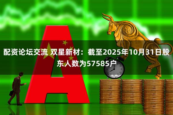 配资论坛交流 双星新材：截至2025年10月31日股东人数为57585户